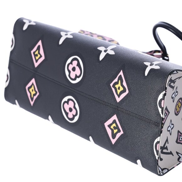 Louis Vuitton Onthego GM Wild at Heart Tote Bag Black Pink Monogram Canvas - Picture 7 of 9